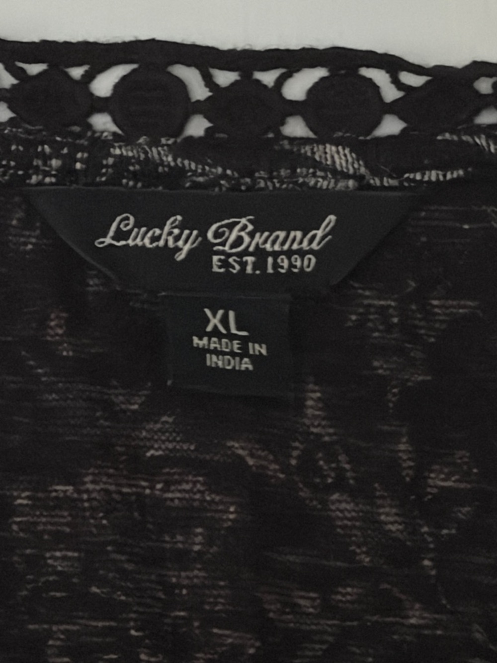 Lucky Brand Black Floral Lace-Trim Sleeveless Camisole - Picture 5 of 5